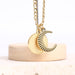 Wholesale Sun Moon Pendant Necklace Stainless Steel Sweater Chain Plating 18K JDC-NE-Jif041 Necklaces 集沣 Wholesale Jewelry JoyasDeChina Joyas De China