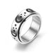 Wholesale Sun Star Moon Trick Cat rotatable stainless steel ring JDC-RS-ts095 Rings 腾穗 Wholesale Jewelry JoyasDeChina Joyas De China