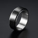 Wholesale Sun Star Moon Trick Cat rotatable stainless steel ring JDC-RS-ts095 Rings 腾穗 8mm steel embryo black face No. 6 Wholesale Jewelry JoyasDeChina Joyas De China