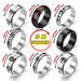 Wholesale Sun Star Moon Trick Cat rotatable stainless steel ring JDC-RS-ts095 Rings 腾穗 Wholesale Jewelry JoyasDeChina Joyas De China