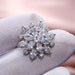 Wholesale Sunflower Double Zircon Stud Earrings JDC-ES-Caos002 Earrings 曹适 3 Wholesale Jewelry JoyasDeChina Joyas De China