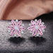Wholesale Sunflower Double Zircon Stud Earrings JDC-ES-Caos002 Earrings 曹适 Wholesale Jewelry JoyasDeChina Joyas De China