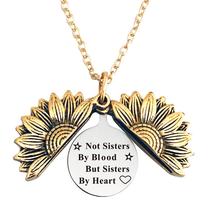 Wholesale Sunflower Open Stainless Steel Graduation Season Necklace MOQ≥2 JDC-NE-GangGu003 Necklaces 钢古 Wholesale Jewelry JoyasDeChina Joyas De China