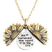 Wholesale Sunflower Open Stainless Steel Graduation Season Necklace MOQ≥2 JDC-NE-GangGu003 Necklaces 钢古 MOQ2 T00003 gold Wholesale Jewelry JoyasDeChina Joyas De China