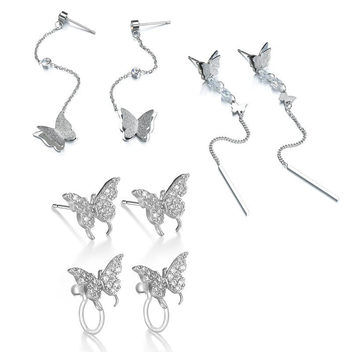 Wholesale super Fairy Butterfly minority stainless steel earrings JDC-ES-RXSFL012 Earrings 尚芙乐 Wholesale Jewelry JoyasDeChina Joyas De China