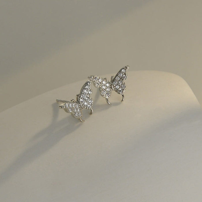 Wholesale super Fairy Butterfly minority stainless steel earrings JDC-ES-RXSFL012 Earrings 尚芙乐 SFLCC58 ERD Wholesale Jewelry JoyasDeChina Joyas De China
