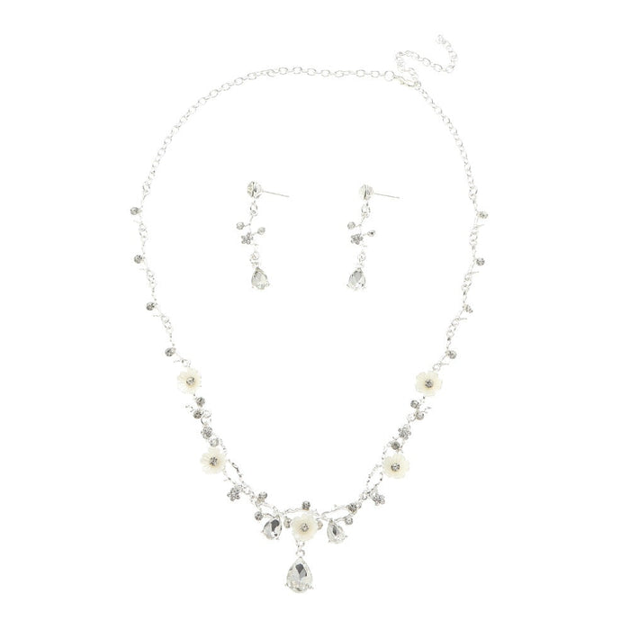 Wholesale super flash Flower Rhinestone Necklace JDC-NE-E318 necklaces 奈珠 Wholesale Jewelry JoyasDeChina Joyas De China