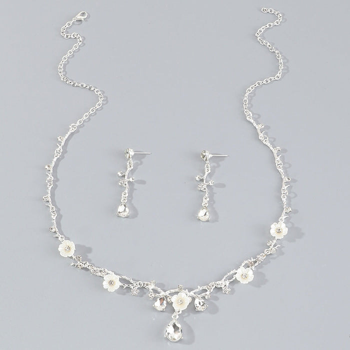 Wholesale super flash Flower Rhinestone Necklace JDC-NE-E318 necklaces 奈珠 SZ0544 Wholesale Jewelry JoyasDeChina Joyas De China