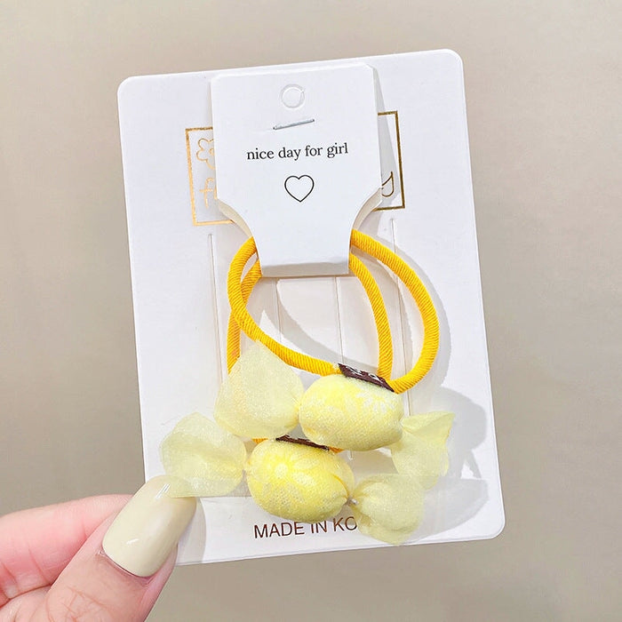 Wholesale sweet and lovely candy girl ball head Hair Scrunchies JDC-HS-GSHX057 Hair Scrunchies 恒曦 1#yellow Wholesale Jewelry JoyasDeChina Joyas De China