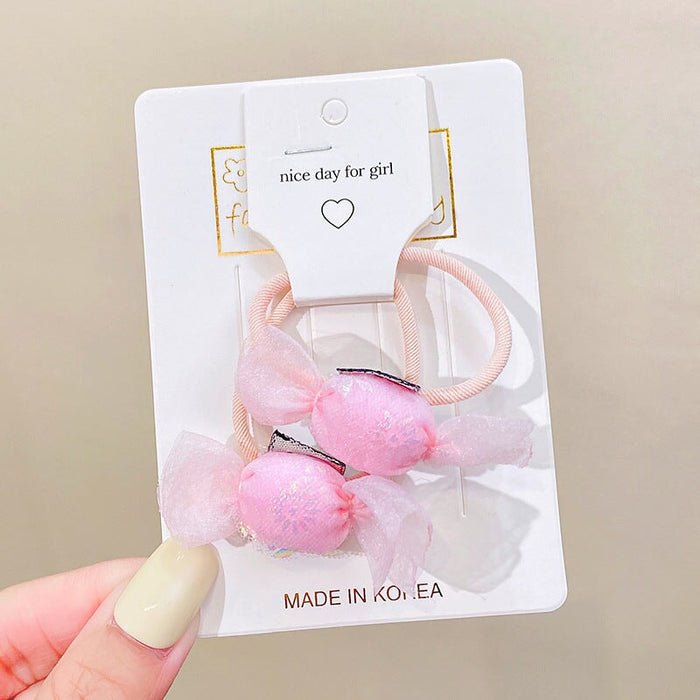 Wholesale sweet and lovely candy girl ball head Hair Scrunchies JDC-HS-GSHX057 Hair Scrunchies 恒曦 Wholesale Jewelry JoyasDeChina Joyas De China