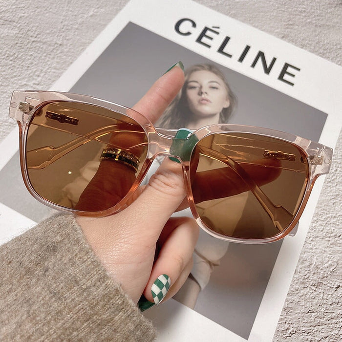 Wholesale Tan Yellow large frame anti UV driving Sunglasses JDC-SG-JinF039 Sunglasses 季丰 tan Wholesale Jewelry JoyasDeChina Joyas De China
