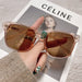 Wholesale Tan Yellow large frame anti UV driving Sunglasses JDC-SG-JinF039 Sunglasses 季丰 tan Wholesale Jewelry JoyasDeChina Joyas De China