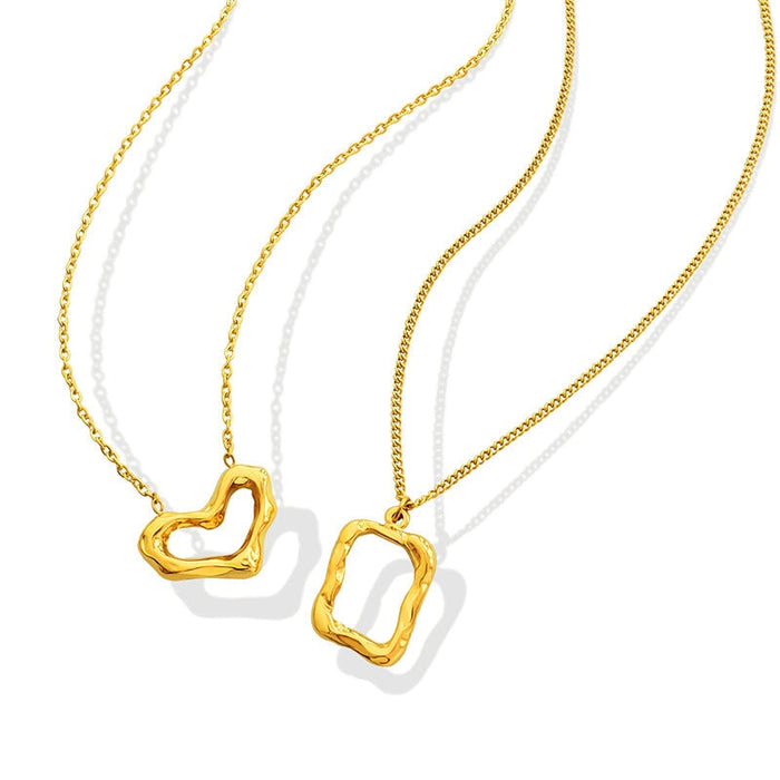 Wholesale Taoxin geometric titanium steel square clavicle chain JDC-NE-MiLi008 necklaces 谜丽 Wholesale Jewelry JoyasDeChina Joyas De China