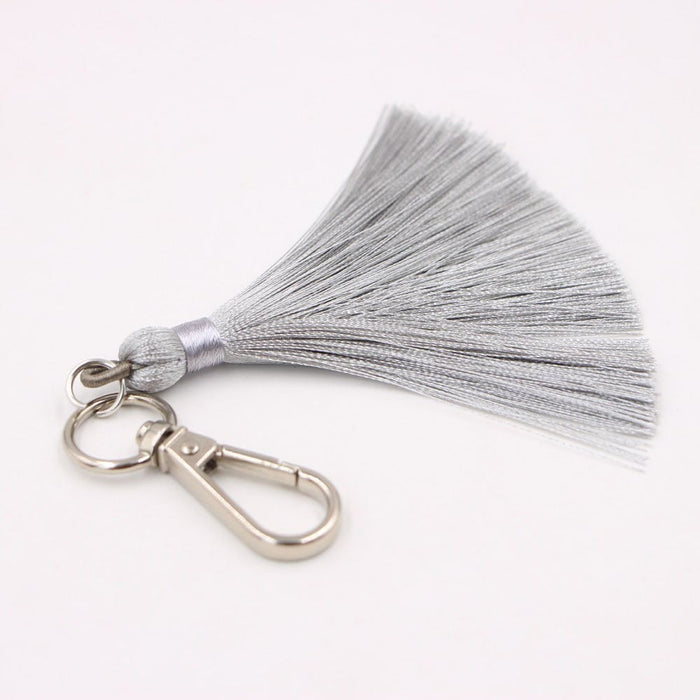 Wholesale Tassel Bag Pendant Keychain JDC-KC-Zuge035 Keychains 祖格 grey / Wholesale Jewelry JoyasDeChina Joyas De China