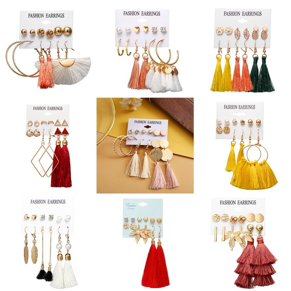 Wholesale Tassel Earrings Bohemian Flower Earrings JDC-ES-f500 earrings JoyasDeChina Wholesale Jewelry JoyasDeChina Joyas De China