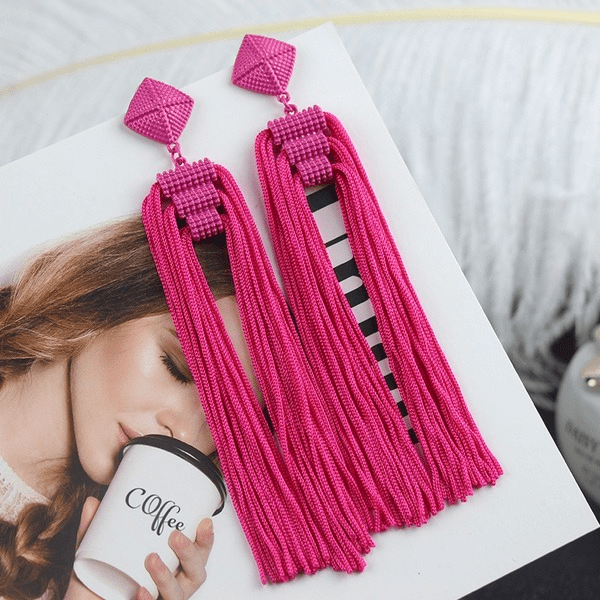 Wholesale Tassel earrings JDC-ES-ZhnaY019 Earrings 展言 Wholesale Jewelry JoyasDeChina Joyas De China