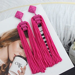 Wholesale Tassel earrings JDC-ES-ZhnaY019 Earrings 展言 Wholesale Jewelry JoyasDeChina Joyas De China