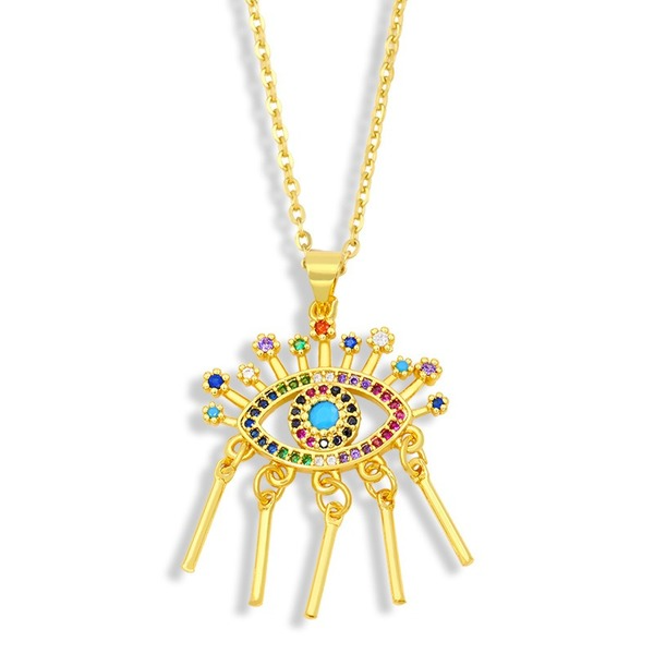 Bulk Jewelry Wholesale tassel eye pendant with diamond necklace JDC-as010 Wholesale factory from China YIWU China