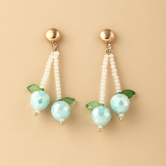 Wholesale tassel fruit resin plastic earrings JDC-ES-NZ092 Earrings 奈珠 EZ4088zise Wholesale Jewelry JoyasDeChina Joyas De China