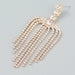 Wholesale tassel palm tree shape diamond set alloy earrings JDC-ES-JL947 Earrings 氿乐 Wholesale Jewelry JoyasDeChina Joyas De China