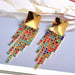 Wholesale Tassel Rhinestone Alloy Earrings JDC-ES-SK071 Earrings 深刻 Wholesale Jewelry JoyasDeChina Joyas De China