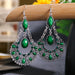 Wholesale Teardrop Scalloped Rhinestone Alloy Metal Earrings JDC-ES-Daiq018 Earrings 黛茜 Wholesale Jewelry JoyasDeChina Joyas De China