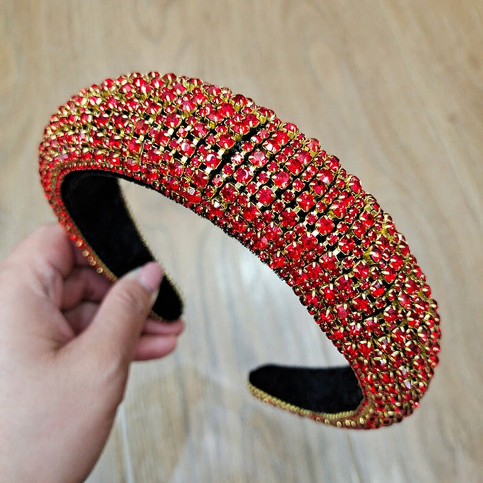 Wholesale thickened non-slip drill bit hoop JDC-HD-O392 Headband 潮炫 gules Wholesale Jewelry JoyasDeChina Joyas De China