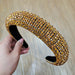 Wholesale thickened non-slip drill bit hoop JDC-HD-O392 Headband 潮炫 Yellow Wholesale Jewelry JoyasDeChina Joyas De China