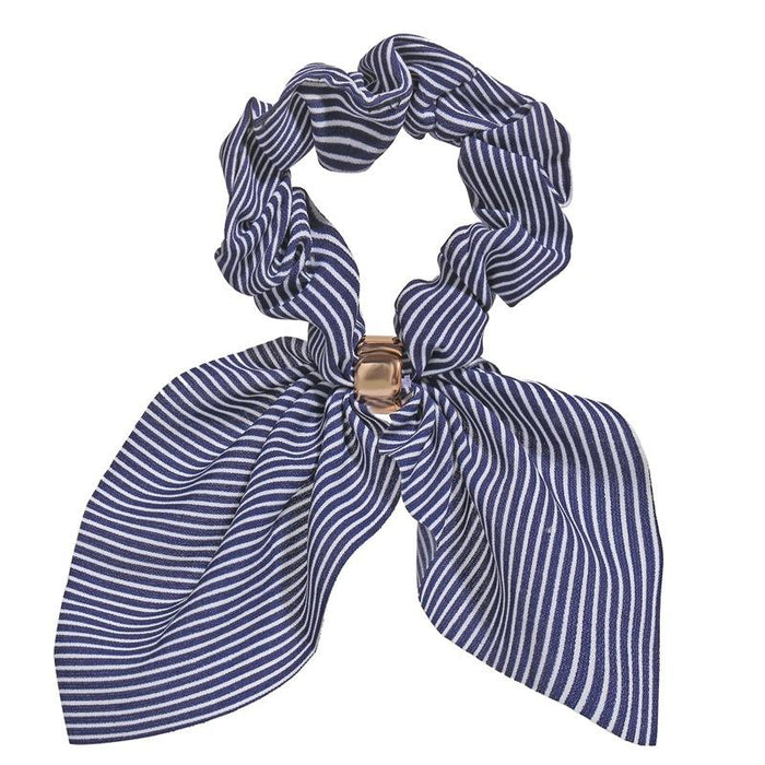 Bulk Jewelry Wholesale three-color cloth striped ribbon hair ring rabbit ear chiffon buckle striped large intestine ring creative hair ring JDC-HS-F320 Wholesale factory from China YIWU China