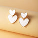 Wholesale three-dimensional peach checkerboard checkerboard alloy stud earrings JDC-ES-F002 Earrings 韩之尚 Wholesale Jewelry JoyasDeChina Joyas De China