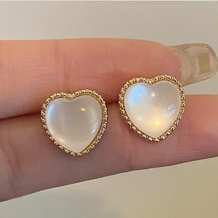 Wholesale three-dimensional peach checkerboard checkerboard alloy stud earrings JDC-ES-F002 Earrings 韩之尚 Wholesale Jewelry JoyasDeChina Joyas De China