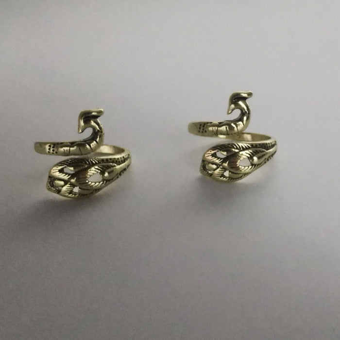 Wholesale three-dimensional peacock Thai silver opening ring JDC-RS-NS005 Rings 尼森 open gold Wholesale Jewelry JoyasDeChina Joyas De China