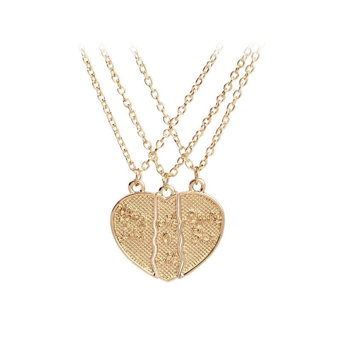 Wholesale three-petal splicing Mother's Day love alloy necklace JDC-NE-LangT020 Necklaces 阆天 Wholesale Jewelry JoyasDeChina Joyas De China
