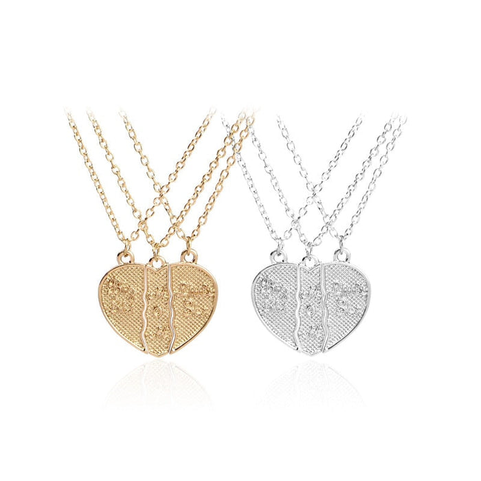 Wholesale three-petal splicing Mother's Day love alloy necklace JDC-NE-LangT020 Necklaces 阆天 Wholesale Jewelry JoyasDeChina Joyas De China