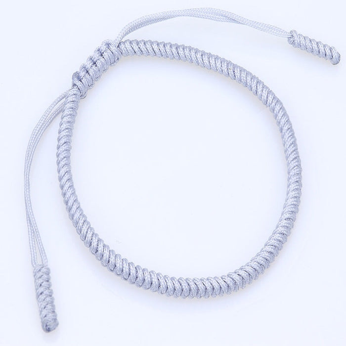 Wholesale Tibetan Knot Cotton Thread Braided Bracelet JDC-BT-Yiye008 Bracelet 益烨 06 silver Wholesale Jewelry JoyasDeChina Joyas De China