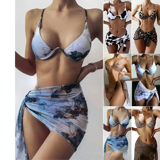 Wholesale Tie Dye Printed Polyester Ladies Bikini Swimwear MOQ≥2 JDC-SW-RongY001 Swimwear 荣耀 Wholesale Jewelry JoyasDeChina Joyas De China