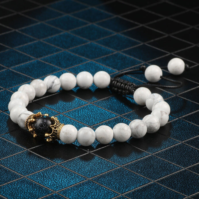 Wholesale Tiger Eye Stone Crown Natural Stone Beaded Bracelet JDC-BT-JiuJ019 Bracelet 九江 Wholesale Jewelry JoyasDeChina Joyas De China