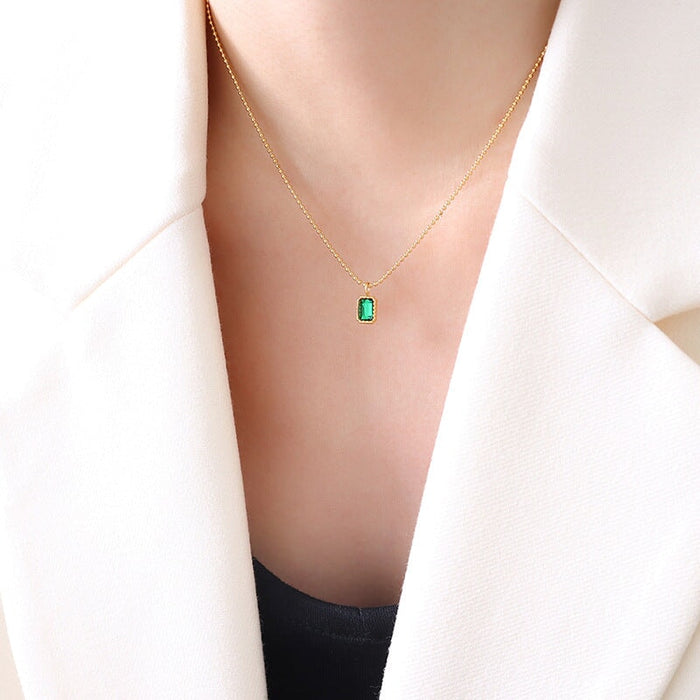 Wholesale titanium steel 18K Gold Plated Chinese Style Necklace JDC-NE-MiLi004 necklaces 迷丽 1 Wholesale Jewelry JoyasDeChina Joyas De China