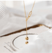 Wholesale titanium steel 18K gold plated tassel necklace JDC-NE-MiLi005 necklaces 迷丽 Wholesale Jewelry JoyasDeChina Joyas De China