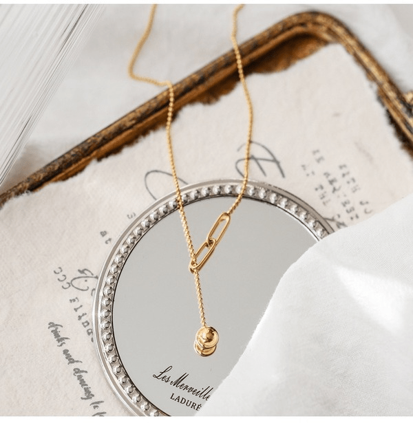 Wholesale titanium steel 18K gold plated tassel necklace JDC-NE-MiLi005 necklaces 迷丽 Wholesale Jewelry JoyasDeChina Joyas De China