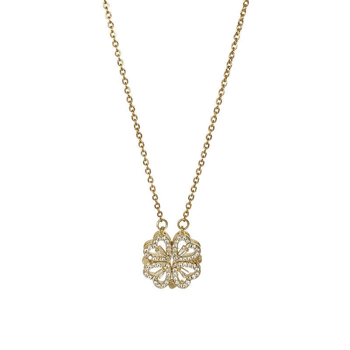 Wholesale titanium steel clover love clavicle chain neck chain JDC-NE-TD004 Necklces 一自 一然 Wholesale Jewelry JoyasDeChina Joyas De China