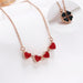 Wholesale titanium steel clover love clavicle chain neck chain JDC-NE-TD004 Necklces 一自 一然 red X217 Wholesale Jewelry JoyasDeChina Joyas De China