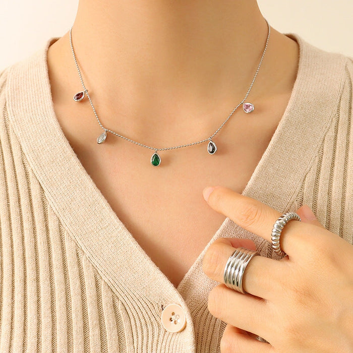 Wholesale titanium steel color Necklace JDC-NE-MiLi002 necklaces 迷丽 1 Wholesale Jewelry JoyasDeChina Joyas De China