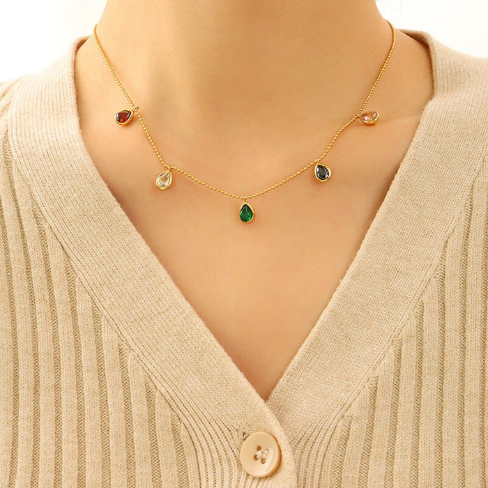 Wholesale titanium steel color Necklace JDC-NE-MiLi002 necklaces 迷丽 2 Wholesale Jewelry JoyasDeChina Joyas De China