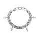 Wholesale Titanium Steel Cross Cuban Hip Hop Couple Bracelet JDC-BT-JiuB002 Bracelet 玖柏 16CM+5CM Wholesale Jewelry JoyasDeChina Joyas De China