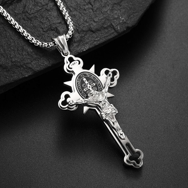 Wholesale Titanium Steel Cross Necklace JDC-NE-QianF001 Necklaces 千风 1 Wholesale Jewelry JoyasDeChina Joyas De China