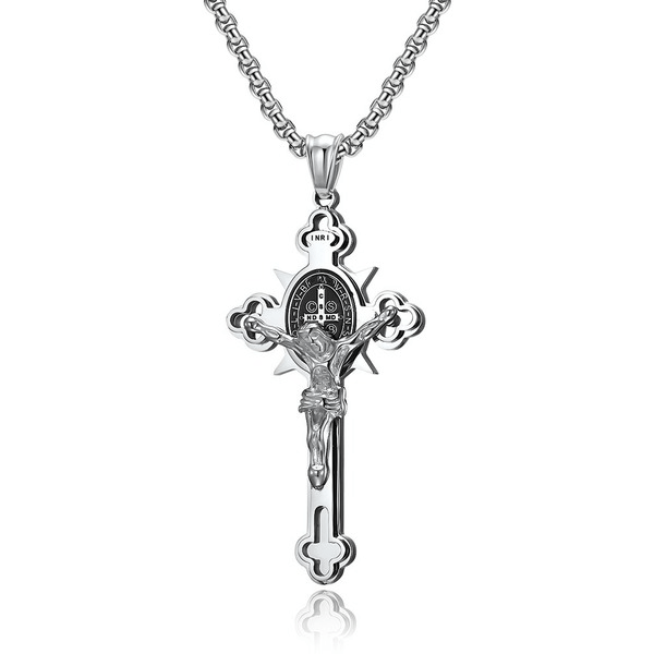 Wholesale Titanium Steel Cross Necklace JDC-NE-QianF001 Necklaces 千风 3 Wholesale Jewelry JoyasDeChina Joyas De China
