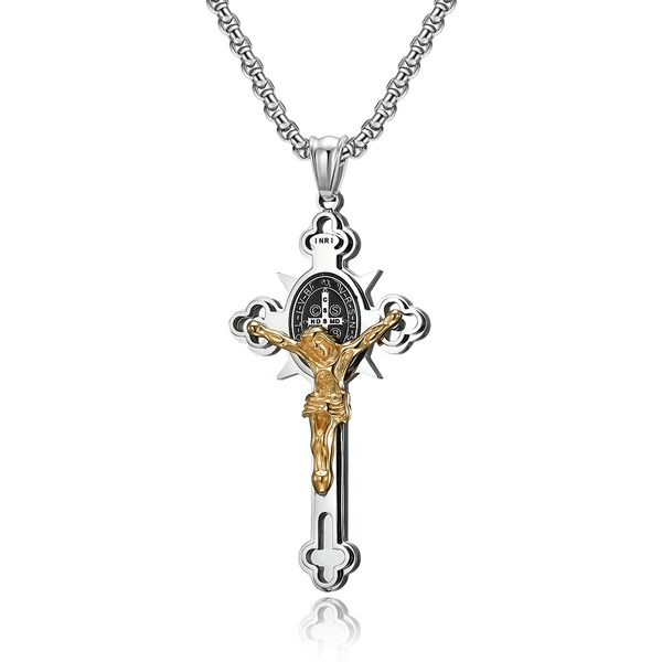 Wholesale Titanium Steel Cross Necklace JDC-NE-QianF001 Necklaces 千风 4 Wholesale Jewelry JoyasDeChina Joyas De China