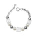 Wholesale Titanium Steel Cuban Chain Transparent Square Pearl Bracelet JDC-BT-JiuB001 Bracelet 玖柏 18CM+5CM Wholesale Jewelry JoyasDeChina Joyas De China