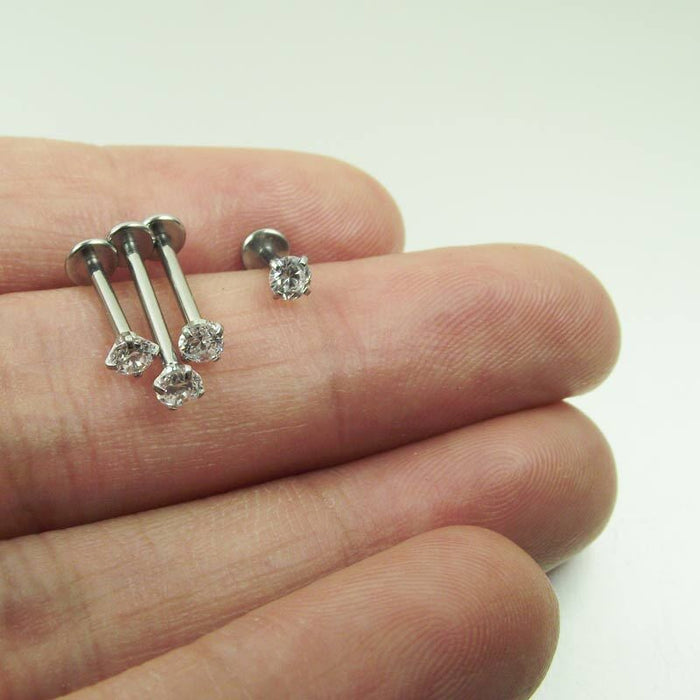 Wholesale titanium steel fine needle flat bottom Lip studs JDC-LS-SaiY001 Piercings 塞尧 Wholesale Jewelry JoyasDeChina Joyas De China